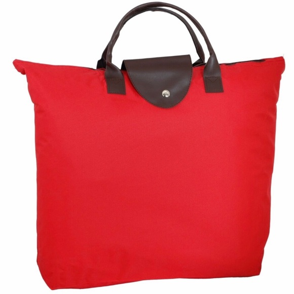 Women’s Red Foldable Zip-To-Close Tote Bag🌟 - Picture 7 of 7